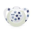 Chupeta nuk fase 2 acima de 6 meses star glow boy brilha no escuro silicone orto