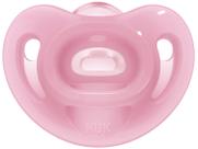Chupeta Nuk Genius Soft Silicone Ortodôntica Tamanho 1 de 0 a 6 Meses Rosa com 1 Unidade