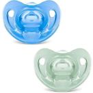 Chupeta Nuk Sensitive Soft 100% Silicone Boy S2 618 meses 2 Unidades