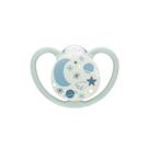 Chupeta Nuk Space Glow Brilha no Escuro Bico Silicone Oral Fit 2.0 Estojo Esterilizável Fase 3 Mais 18m