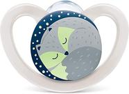 Chupeta NUK Space Glow Silicone Neutral S3, NUK, Branco