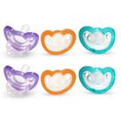 Chupeta RazBaby Jollypop Orthodontic, sem BPA, pacote com 6 unidades, 0-3M