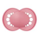 Chupeta Silicone Ortodôntico Simétrico MAM - Coleção Trends Original Rosa 6 Meses