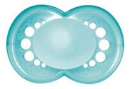 Chupeta Silicone Ortodôntico Simétrico MAM - Night Azul 6+ Meses