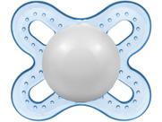 Chupeta Silicone Ortodôntico Simétrico MAM Start - Azul 0 a 2 Meses