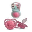 Chupeta Super Ventilada Bico Ortodôntico Com Tampa Tamanho 2 Azul Rosa