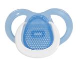 Chupeta T2 Azul e Branco Menino Bico de Silicone Ortodontico +6 Meses 2 unidades