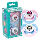 Chupeta T2 Minnie Rosa Bico De Silicone Ortodontico Disney Baby Go 6+meses
