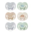 Chupeta Tommee Tippee Anytime Matte, 0 a 6 meses, bolsa simétrica, binkies sem BPA, azul/verde, pacote com 6 Chupeta Tommee Tippee Anytime Matte, 0 a 6 meses, bolsa simétrica, binkies sem BPA, azul/verde, pacote com 6