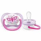 Chupeta Ultra Air Happy Borboleta De 0-6 Meses Unitária Rosa Menina - Philips Avent