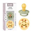 Chupetas Bibs Studio Soother Kit com 2 Unidades Borracha Natural Tamanho 3
