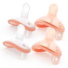 Chupetas para bebê Garkoko, kit com 4 unidades, silicone, 0 a 6 meses