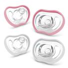 Chupetas para bebê NANOBÉBÉ Active 4 a 36 meses em silicone, kit com 4