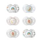 Chupetas Tommee Tippee Nighttime 18-36 meses, pacote com 6 unidades Glow