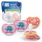 Chupete AVENT Ultra Air Ortodóntico de Silicona 18M+ Paquete de 4