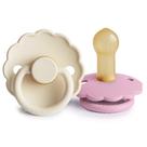 Chupete FRIGG Daisy de goma natural sin BPA paquete de 2