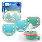 Chupete Philips Avent Ultra Air 6-18 meses de silicona blanda paquete de 4