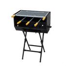 Churrasqueira a Carvão Mega Master com Suporte Grelha Inox e 3 Espetos