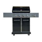 Churrasqueira a Gás Aço Inox Carrinho Americano Chaleur Devon Black com 4 queimadores