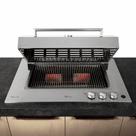 Churrasqueira a Gás Cooktop Fischer Ranch com Tampa Cor Inox Bivolt