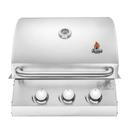 Churrasqueira a Gás de Aço Inox Chaleur Grill de Embutir 3 Queimadores para Bancada