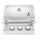 Churrasqueira a Gás de Aço Inox Chaleur Grill de Embutir 3 Queimadores para Bancada