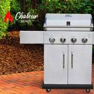 Churrasqueira a Gás de Carrinho Chaleur Devon SS Inox a Bafo 4 Queimadores Estilo Americano - Chaleur Brasil