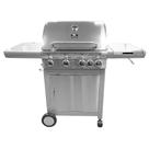 Churrasqueira a Gas de Carrinho Gourmet 4 Queimadores com 1 Queimador Lateral Inox Mimo Style