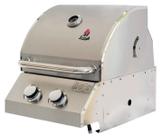 Churrasqueira a Gás de Embutir 2 Queimadores Aço Inox á Bafo Chaleur Grill Brasil