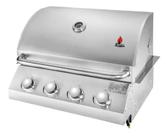 Churrasqueira a Gás de Embutir 4 Queimadores Aço Inox á Bafo Chaleur Grill Brasil Churrasqueira a Gás de Embutir 4 Queimadores Aço Inox á Bafo Chaleur Grill Brasil