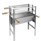 Churrasqueira Aço portátil Robusta Desmontavel Modular Com Grelha Inox e Suporte para acessorios espetos GM Churrasqueira Aço portátil Robusta Desmontavel Modular Com Grelha Inox e Suporte para acessorios espetos GM