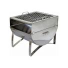 Churrasqueira Campeira em Aço Inox Com Grelha 40x35x33cm