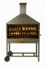 Churrasqueira Carrinho Para Espetinho Inox 1 METRO Com Coifa e Tres Alturas Gaveta para o Carvão e Grelha Aramada