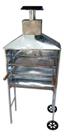 Churrasqueira de carrinho para espetinhos galvanizada modelo c-800g
