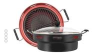 Churrasqueira De Fogão Grill Oriental Guassu Alumínio COR:VERMELHO