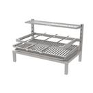Churrasqueira De Inox Com porta Para Alvenaria 74X45 Grelha Argentina e Espetos.