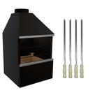 Churrasqueira De Parede E60 com Kit de 4 espetos aramado