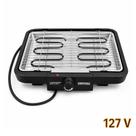 Churrasqueira Elétrica 2000W Compacta Grelha Removível Antiaderente 127V Preta