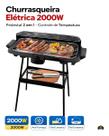 Churrasqueira Elétrica 2000w Pedestal 2 Em 1 Anti Fumaça Bak Churrasqueira Elétrica 2000w Pedestal 2 Em 1 Anti Fumaça Bak