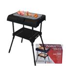 Churrasqueira Elétrica Agratto Mr. Cheff 2000W 220V com Pedestal Preta