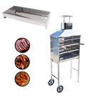 Churrasqueira Espetinho Bandeja Inox Carrinho Churrasco Leve