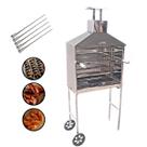 Churrasqueira Espetinho Móvele Inox Espetos Churrasco Carne