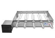 Churrasqueira Gira Grill Baixo 5 Espetos Giratório Inox Motor Weg Churrasqueira Gira Grill Baixo 5 Espetos Giratório Inox Motor Weg