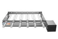 Churrasqueira Gira Grill Baixo 6 Espetos Inox Giratorio Motor Weg