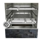 Churrasqueira Giratória Ajustável para 4 Espetos Inox com Suporte Ajustável
