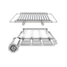 Churrasqueira Giratória Ajustável para 4 Espetos Inox com Suporte Ajustável e 2 Grelhas Argentinas Churrasqueira Giratória Ajustável para 4 Espetos Inox com Suporte Ajustável e 2 Grelhas Argentinas