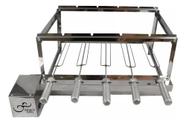 Churrasqueira Giratoria Gira Grill 5 Espetos Inox