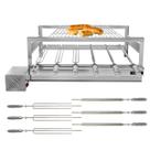 Churrasqueira Giratória Grill Inox Gira Soft Grill 6 Espetos + Grelha Modular Lado Esquerdo