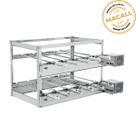 Churrasqueira Giratória Inox 11 Espetos 3 Andares 2 Motores Grill AG Churrasqueira Giratória Inox 11 Espetos 3 Andares 2 Motores Grill AG