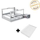 Churrasqueira Giratória Inox 4 Espetos 2 Andares The Grill + Grelha Auxiliar
